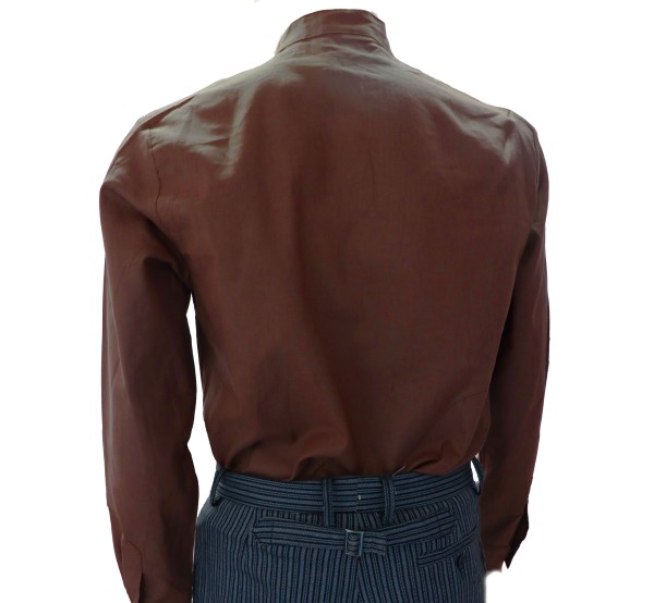 Camisa Lino Económica Hombre Marrón