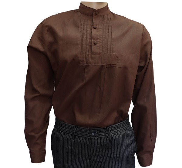 Camisa Lino Económica Hombre Marrón