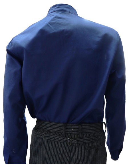 Camisa Lino Económica Hombre Azul