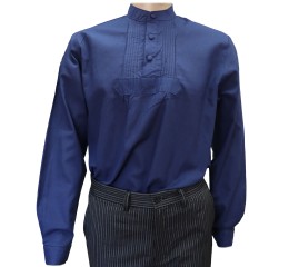 Camisa Lino Económica Hombre Azul 2