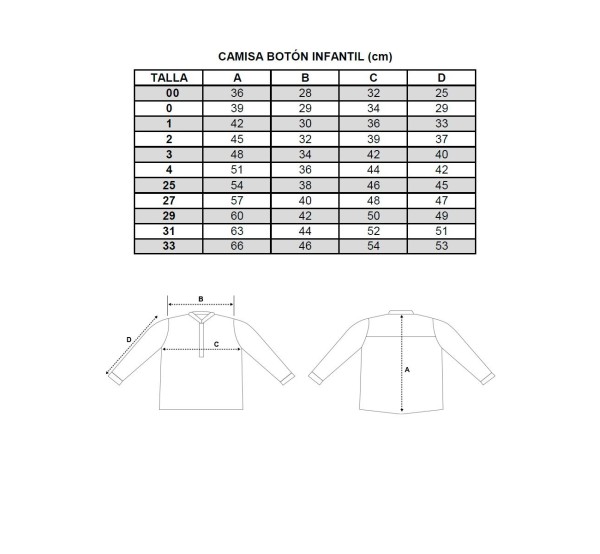 Camisa botón infantil. Oferta y Comprar en TrajeRegional.com