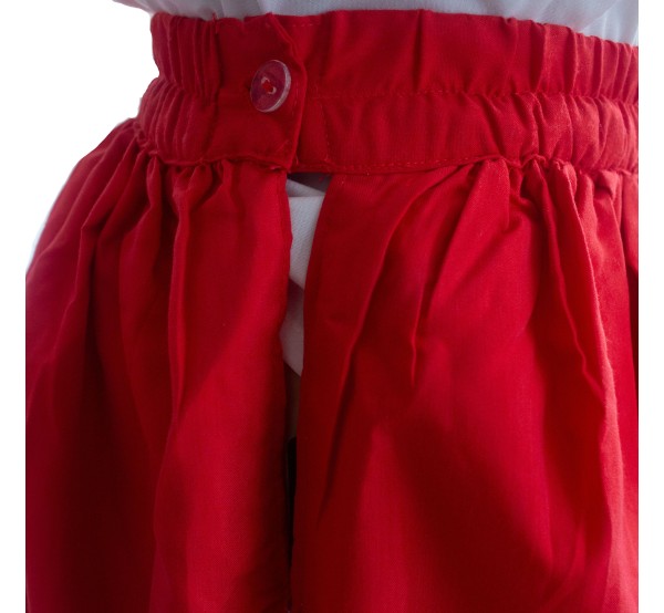 Falda Campesina Adulto Roja