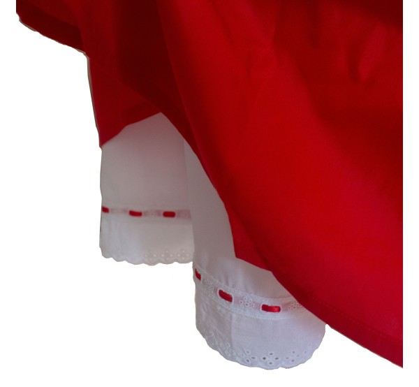 Falda Campesina Adulto Roja