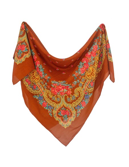 comprar online pañuelo portugués color marrón 65x65 y 90x90