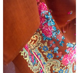 comprar online pañuelo portugués color marrón 65x65 y 90x90 2