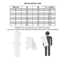Manta Morellana  Crudo Azul Oro.  Comprar en TrajeRegional.com 2