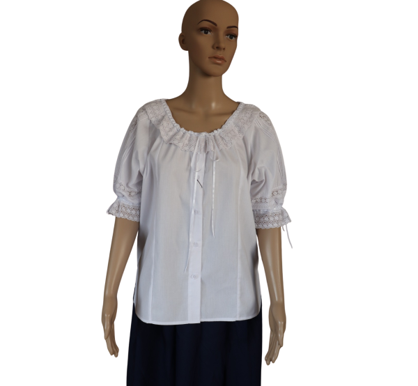 Blusa Inma manga corta para traje regional. Envios 24/48 horas