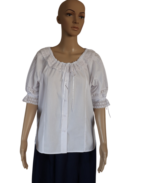 Blusa Inma manga corta para traje regional. Envios 24/48 horas