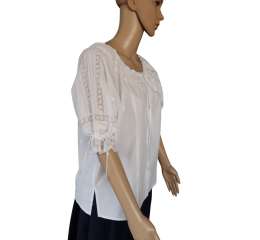 Blusa Inma manga corta para traje regional. Envios 24/48 horas