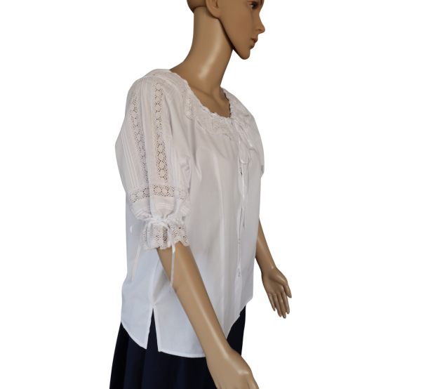 Blusa Inma manga corta para traje regional. Envios 24/48 horas
