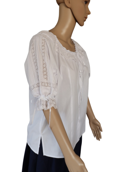 Blusa Inma manga corta para traje regional. Envios 24/48 horas