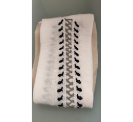 OFERTA MEDIA BAVIERA ZIG-ZAG GRIS-NEGRO T8 (45-46)