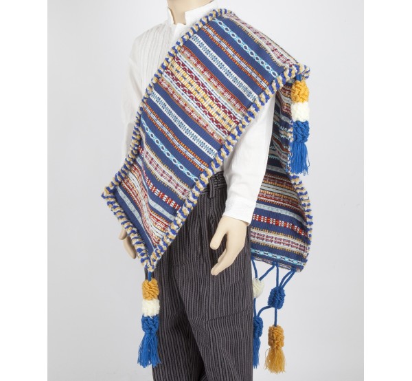 Manta Morellana  Azulina Oro.  Comprar en TrajeRegional.com