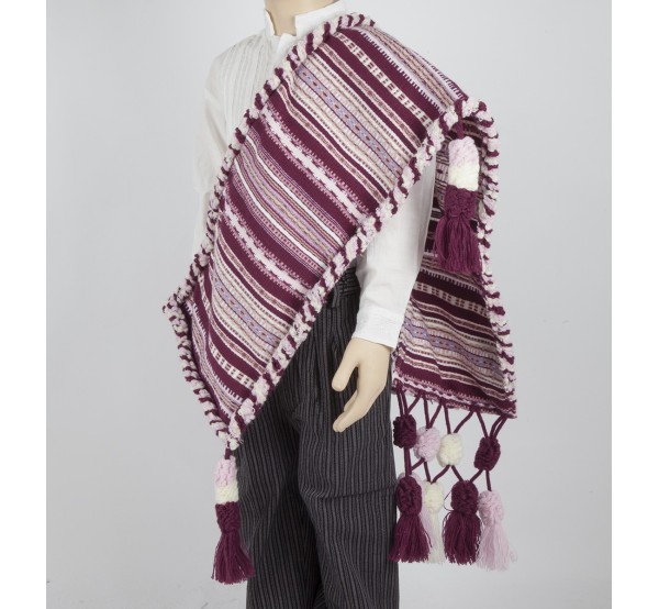Manta Morellana  Berenjena Rosa Palo.  Comprar en TrajeRegional.com