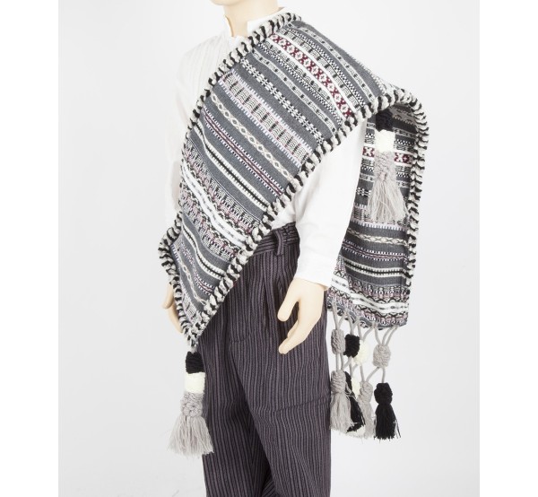 Manta Morellana  Gris Oscuro.  Comprar en TrajeRegional.com