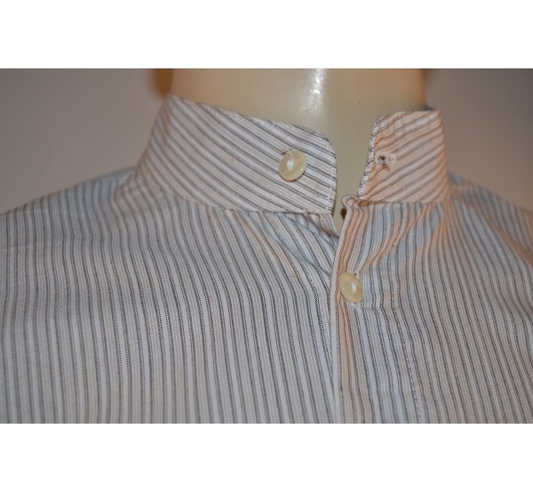 CAMISA LISTADA MARRÓN ADULTO