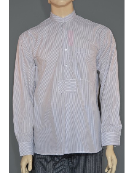 CAMISA LISTADA MARRÓN ADULTO