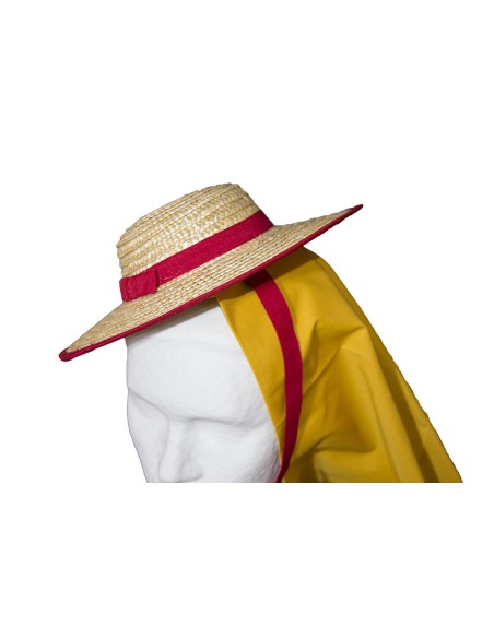 Sombrero de paja tradicional canario para traje de maga niña