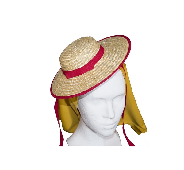 Sombrero de paja tradicional canario para traje de maga niña