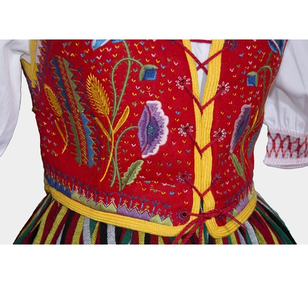 Justillo Bordado traje regional canario La Orotava
