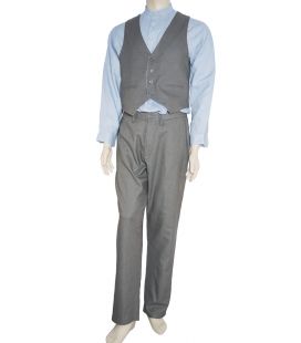 Pantalón tradicional de lino grueso en gris especialmente pensado para traje regional de campesino canarias