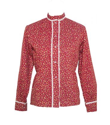 Blusa Petra Estampada con la flor mediana en distintos tonos y varios colores de fondo para traje regional femenino