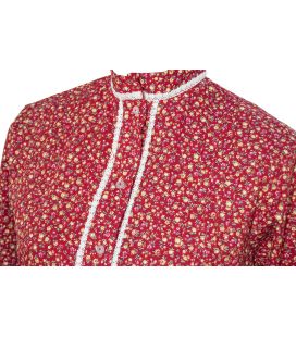 Blusa Petra Estampada con la flor mediana en distintos tonos y varios colores de fondo para traje regional femenino