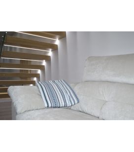 Manta de sofá S2 blanco azul gris