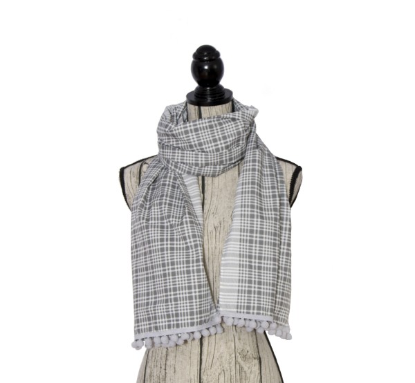 Bufanda fallera gris