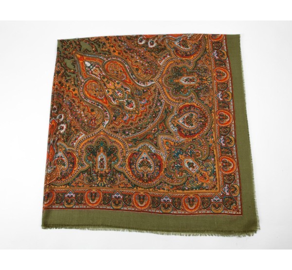 Mantón Cien Colores Verde Oliva