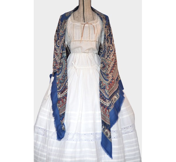 Mantón Morella Azul