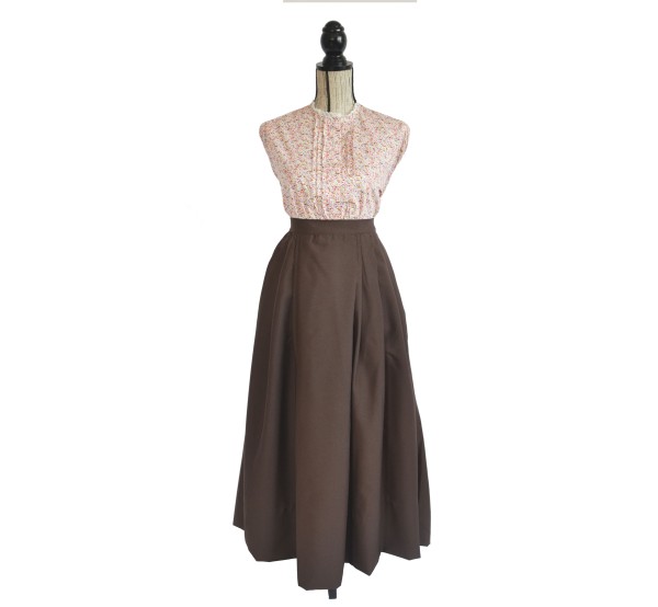 falda strech marron