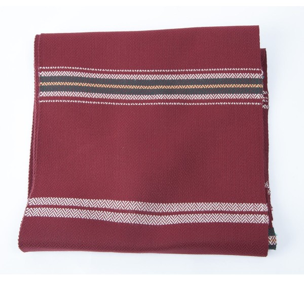 Oferta Faja rayada de algodón granate