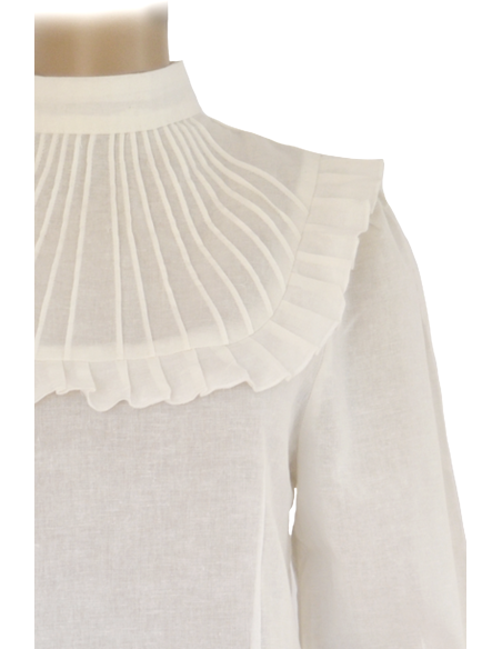 Blusa de lino ideal para traje regional canario. Envio rapido 24 horas