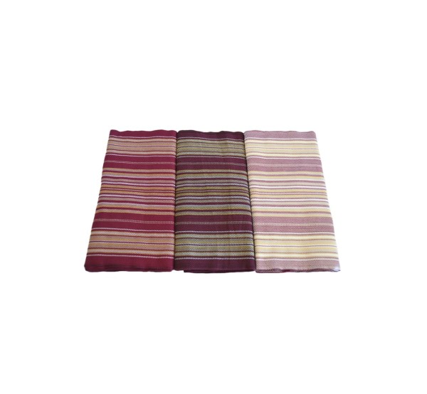 Faja Rayada Seda Granate - Ocre - Negro
