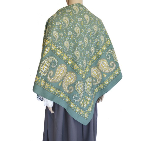 Comprar online pañuelo estampado de indiana verde. Envio 24 horas