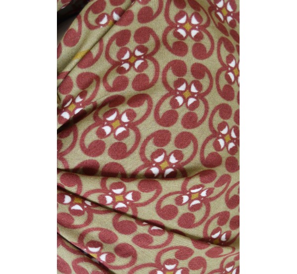 Pañuelo regional Estampado roble kaki  