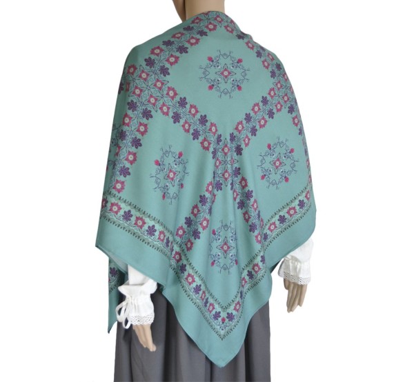 Pañuelo Vid Turquesa (Tacto Lana)