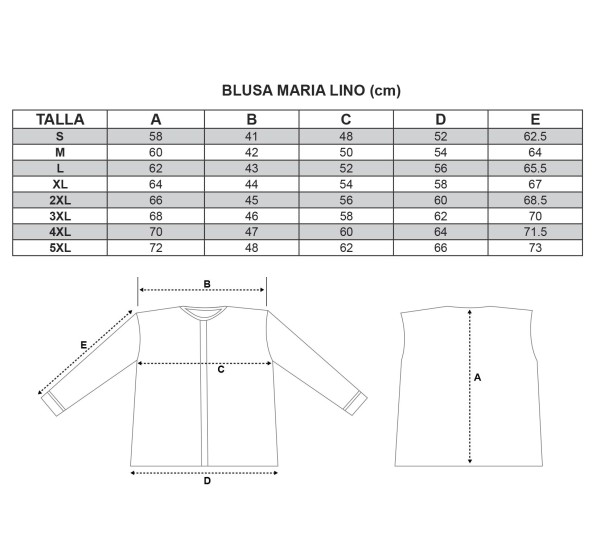 Blusa de lino ideal para traje regional canario. Envio rapido 24 horas