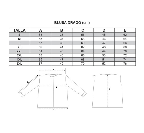 15% Dto. compra online blusa Drago para traje regional. Envío 24h.