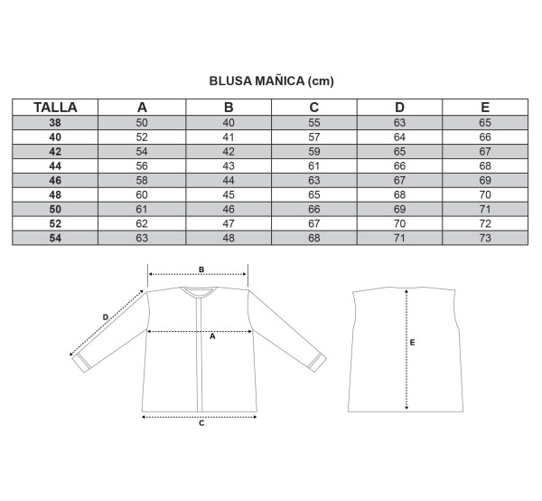 Blusa mañica. Oferta y Comprar en TrajeRegional.com