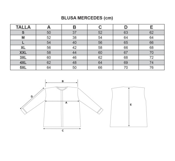 Blusa mercedes ideal para traje regional canario. Envio rapido 24 horas