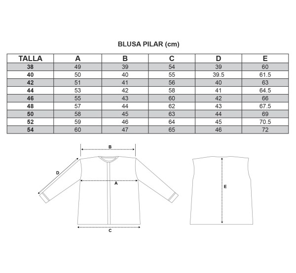Blusa Pilar. Oferta y Comprar en TrajeRegional.com