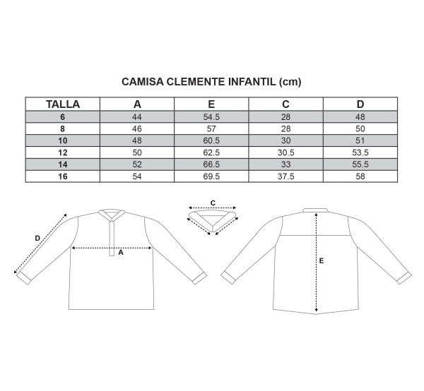 10% Dto. compra online camisa clemente de traje regional. Envíos 24h.
