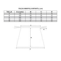 Guía de talas Falda Amapola