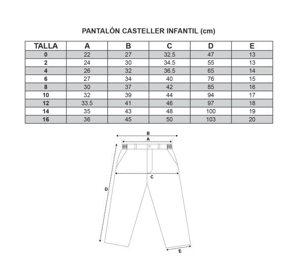 Pantalons Casteller Infantil. Ofertas en TrajeRegional.com
