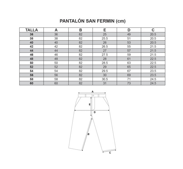 Pantalón blanco para San Fermín. Mejor calidad y mejor preci. 24-48h.