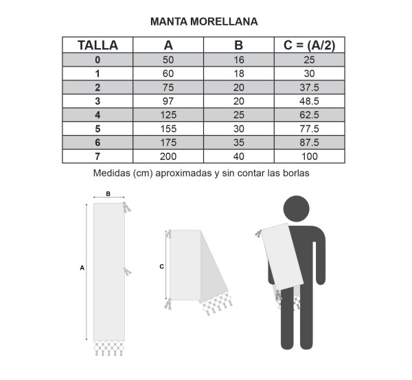 Manta Morellana  Oliva.  Comprar en TrajeRegional.com