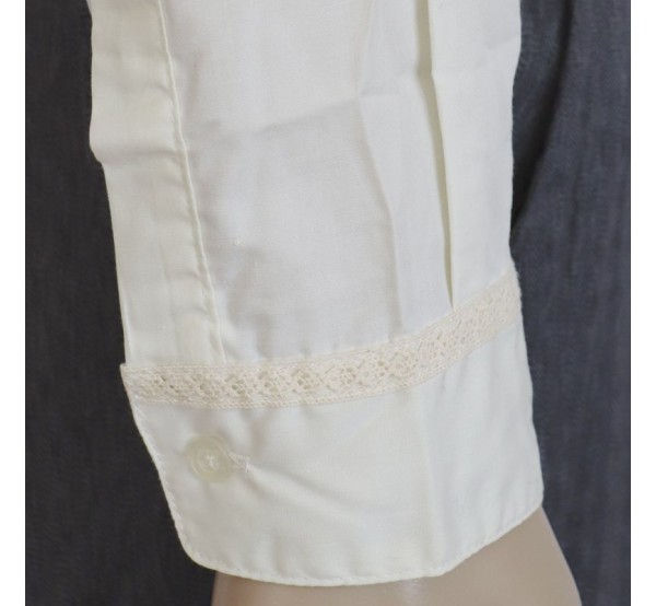 Camisa lanal crudo tostado puño