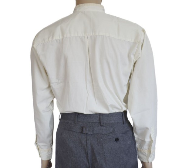 Camisa lanal crudo tostado espalda